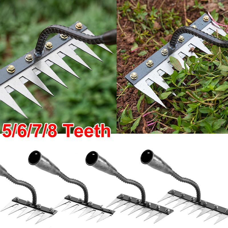 Gardening Tools Hoe - 5/6/7/8 Tanden Ijzer Tuinieren Schoffel Wieden