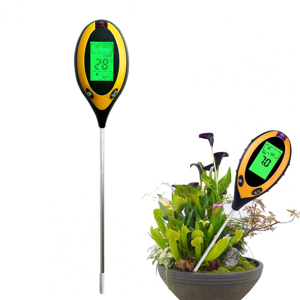 Soil Ph Meter - Plantengroeimeter 4-in-1 Bodemtestset met digitaal display,
