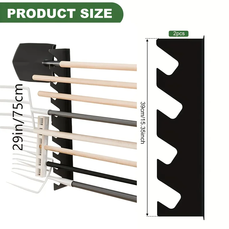 Gardening Tools Hoe - Zware metalen tuin gereedschaphouder met opbergruimte
