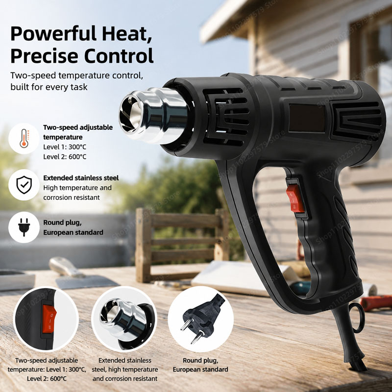 Gardening Tools Lowes - 1380W Heteluchtpistool met instelbare temperatuur, schakelbaar