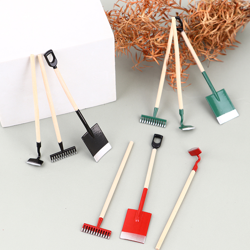 3 Stuks 1:12 Poppenhuis Miniat - Gardening Tools Hoe recensie en prijs