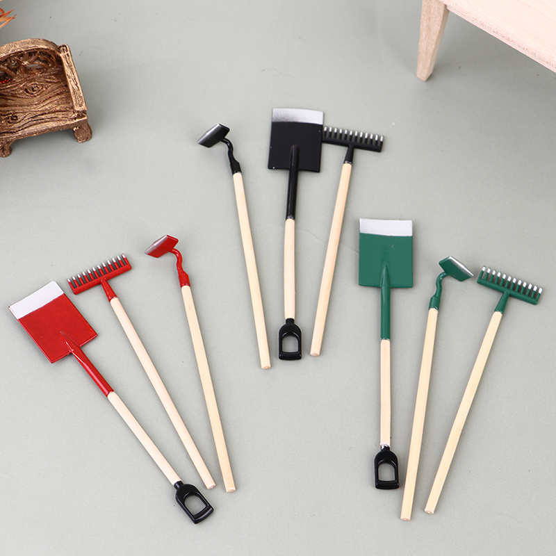 3 Stuks 1:12 Poppenhuis Miniat - Gardening Tools Hoe recensie en prijs