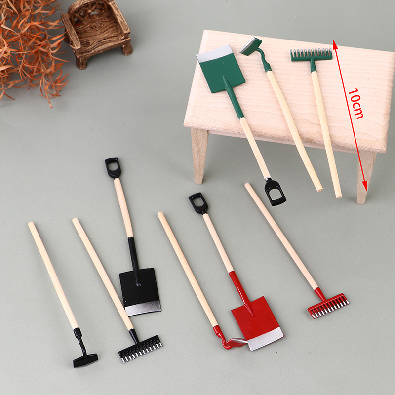 3 Stuks 1:12 Poppenhuis Miniat - Gardening Tools Hoe recensie en prijs