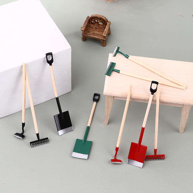 3 Stuks 1:12 Poppenhuis Miniat - Gardening Tools Hoe recensie en prijs